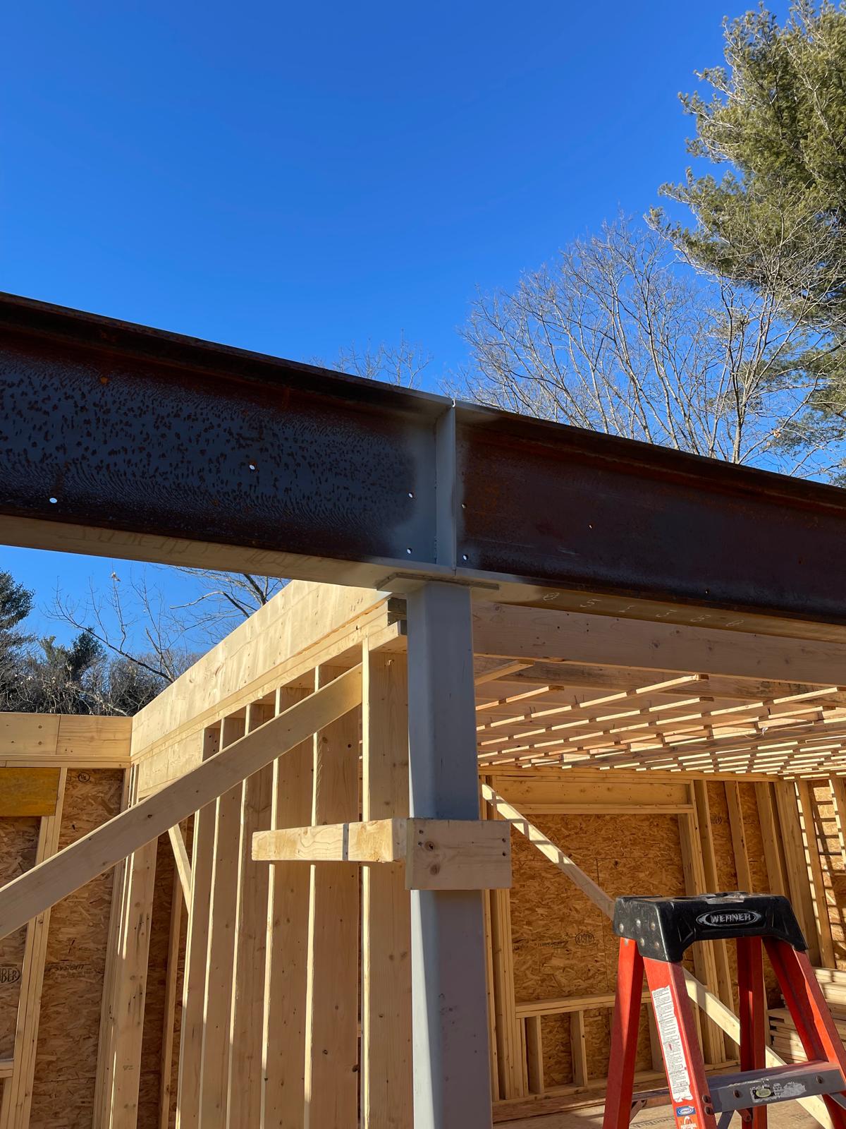 Bolted structural beam and column connection